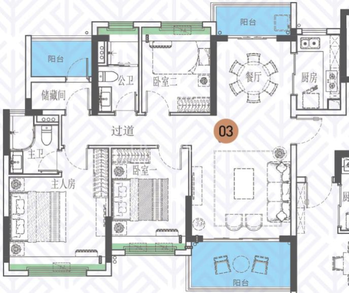 敏捷东樾府--建面 98m²