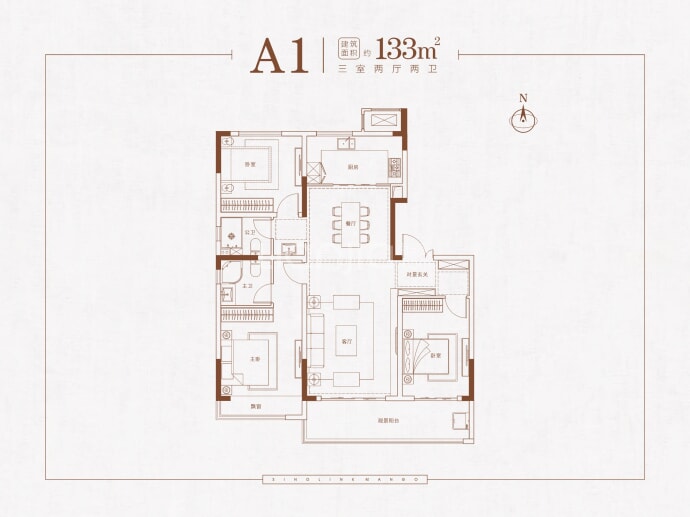 星联揽月湾--建面 133m²