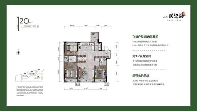 万科溪望荟--建面 120m²