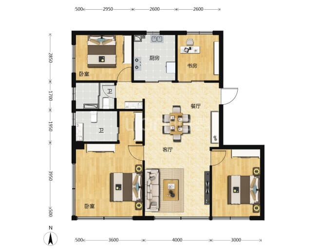 京熙润府--建面 124m²