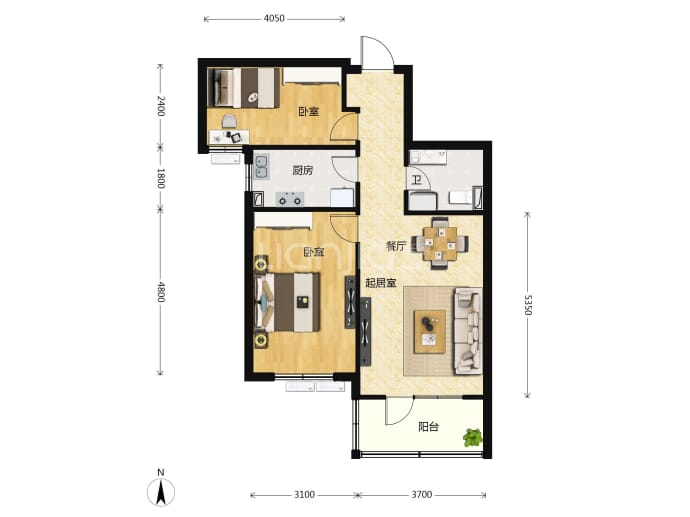 海棠家园--建面 81.69m²