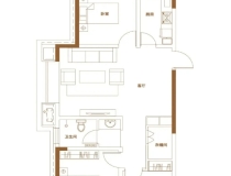大唐华府3室2厅1卫户型图