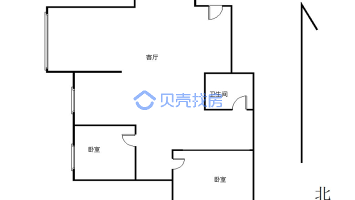 内环地铁口3居室 两证两年 交通生活便利-户型图