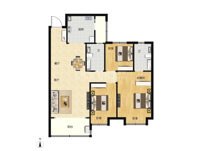 交控蓝城望湖揽胜--建面 121.19m²