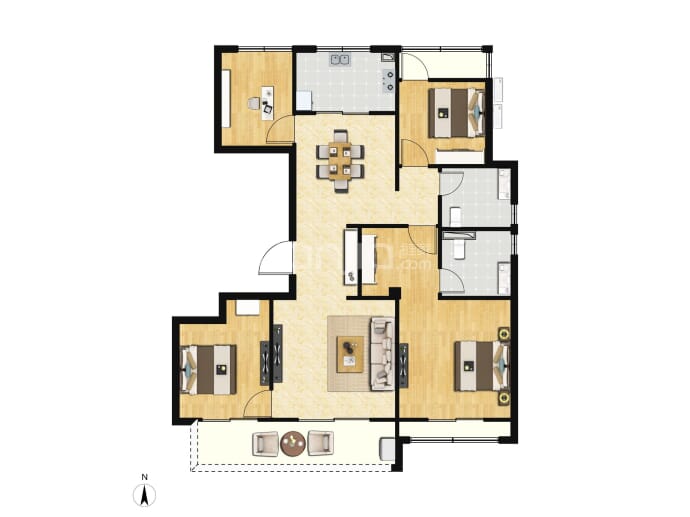 杨帆·江山慈悦--建面 132m²