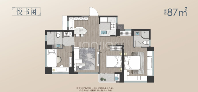 建发鲤悦--建面 87m²