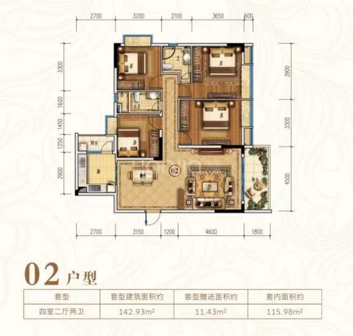 怡兴华亭--建面 142.93m²