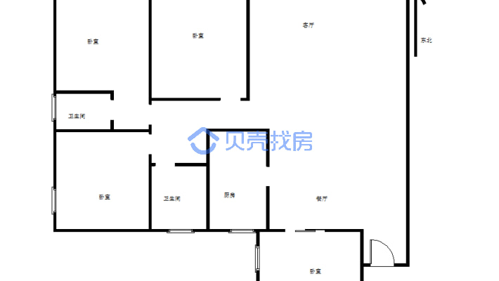 水映金沙 4室2厅 南-户型图