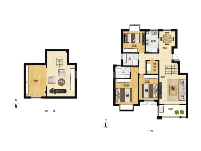 龙海骏景--建面 128m²