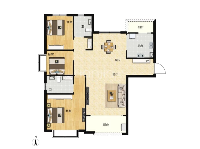 交控蓝城望湖揽胜--建面 128.04m²