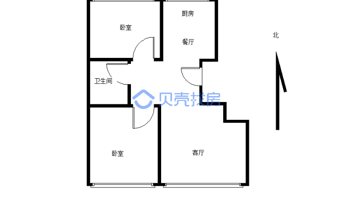 科海明珠刘瑞龙推荐房源 明室明厅 小税  独立二室-户型图