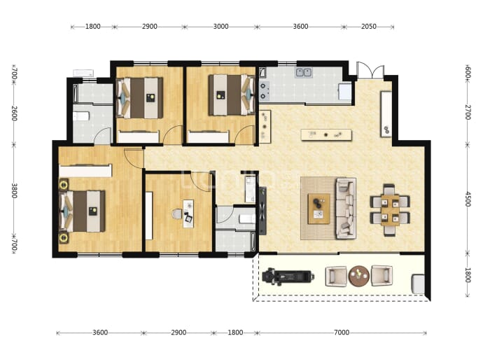 鸿山翡翠里--建面 136m²