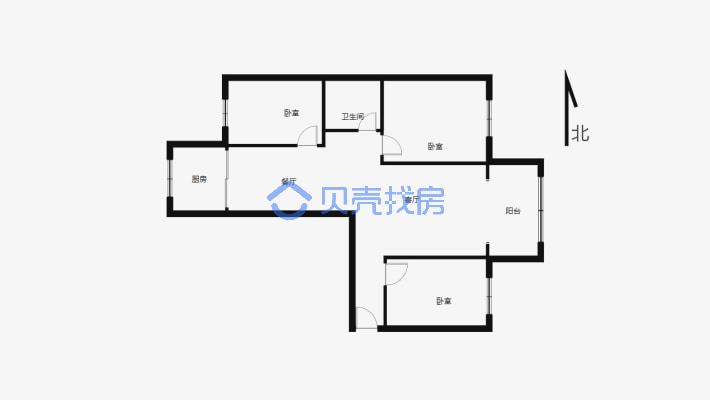 北京路地铁口 温州街 5楼 交通方便-户型图