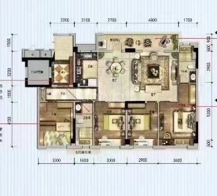 碧桂园磁湖半岛--建面 146m²