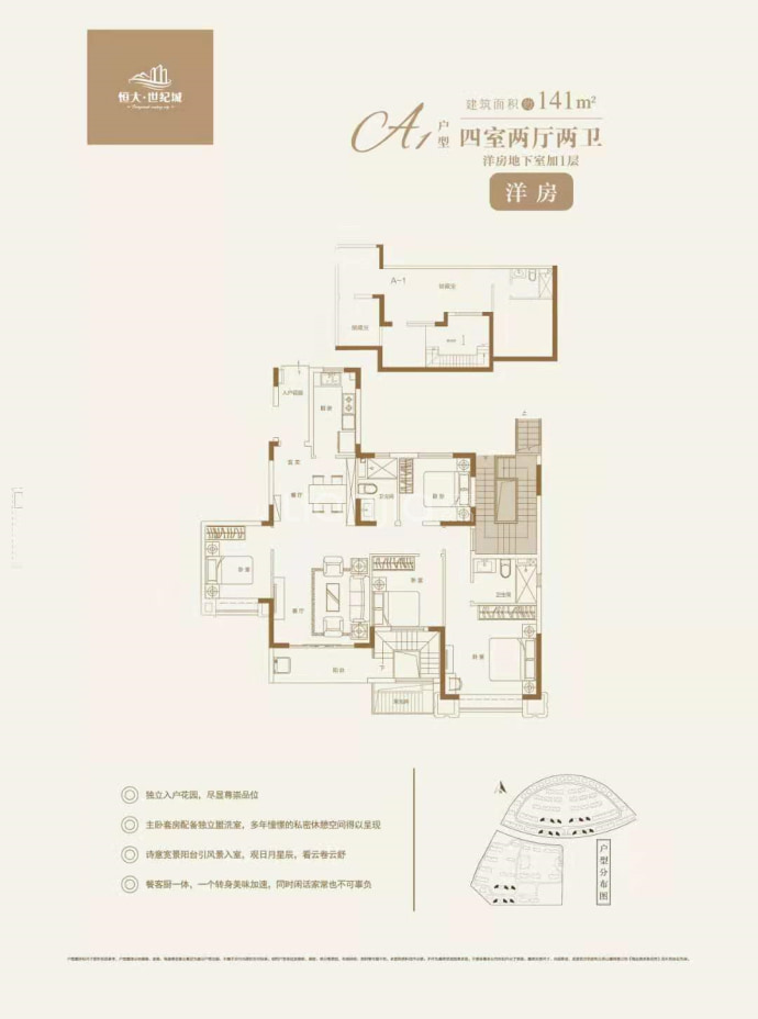 恒大·世纪城--建面 141m²