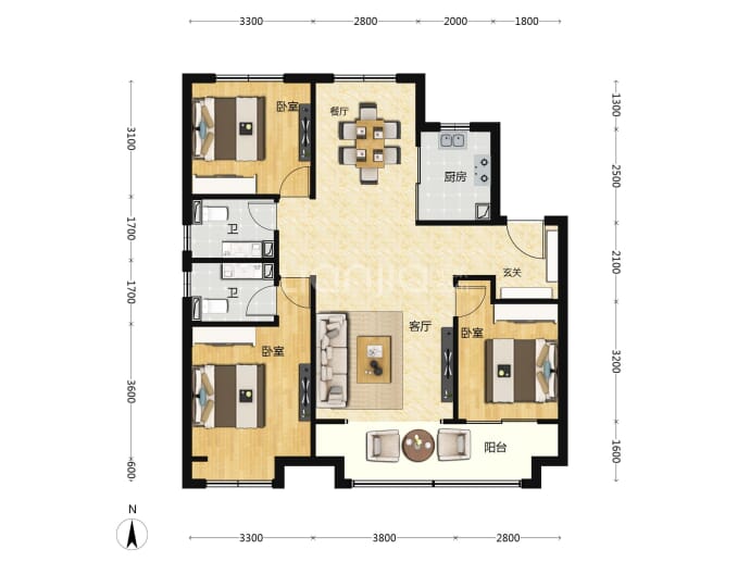 映园春晓--建面 115m²