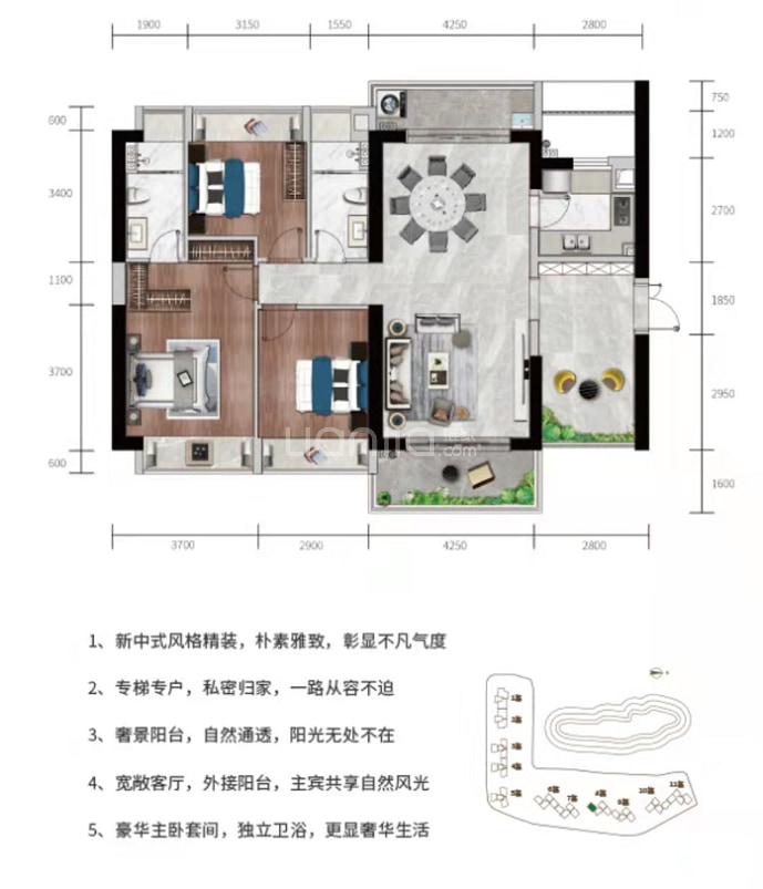 江门蒲葵之梦天心楼价图片