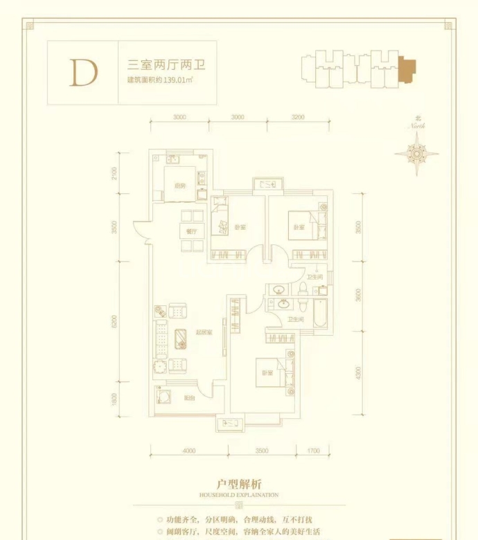 尚峰悦庭--建面 139.01m²