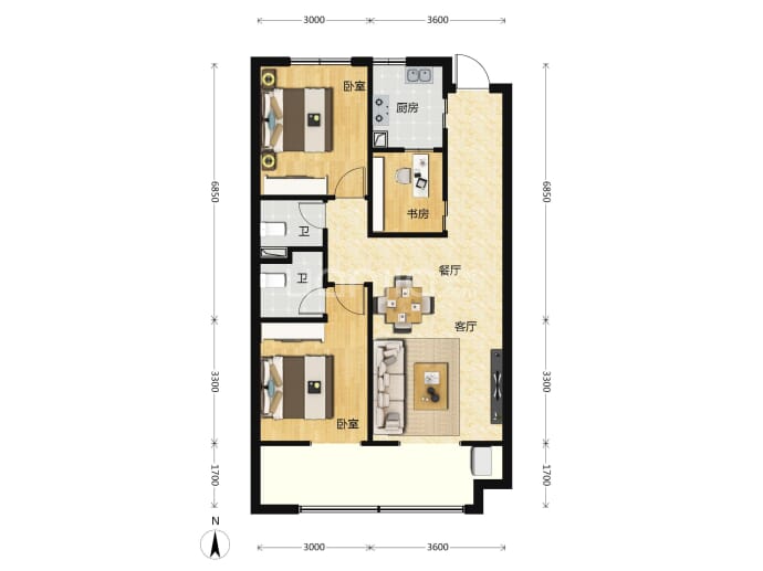 新汇·学府壹号--建面 98m²