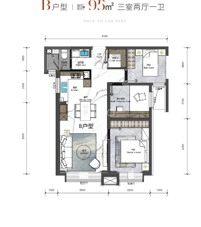 山语澜庭--建面 95m²