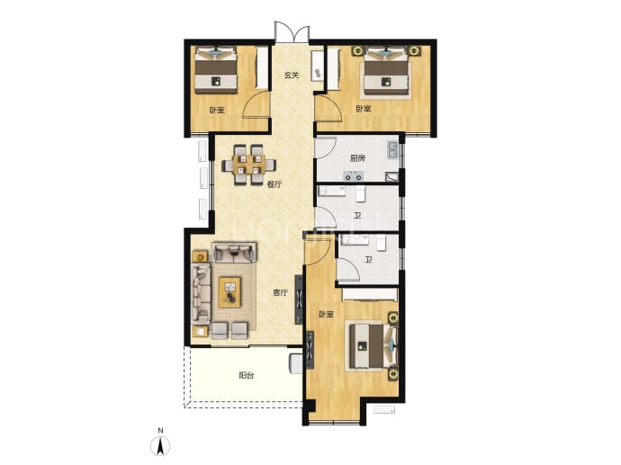 盛唐嘉苑--建面 110m²