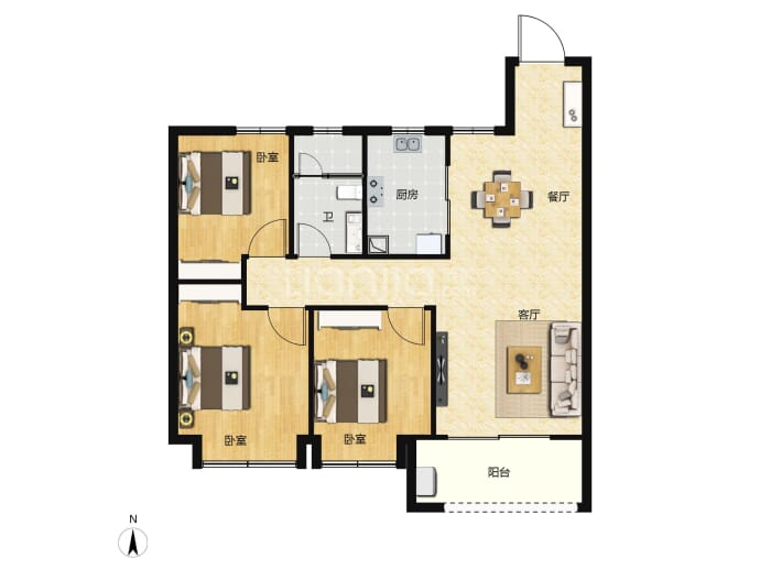 新华星耀玥湖--建面 98m²