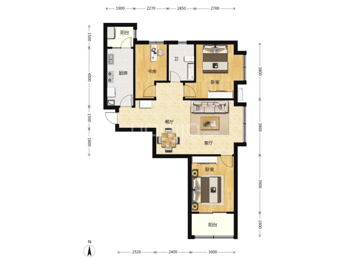 鼎诚·悦玺--建面 99.41m²