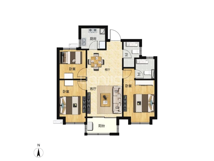 美的海畔云城--建面 88m²