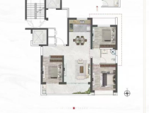 城投煦境天合3室2厅1卫户型图