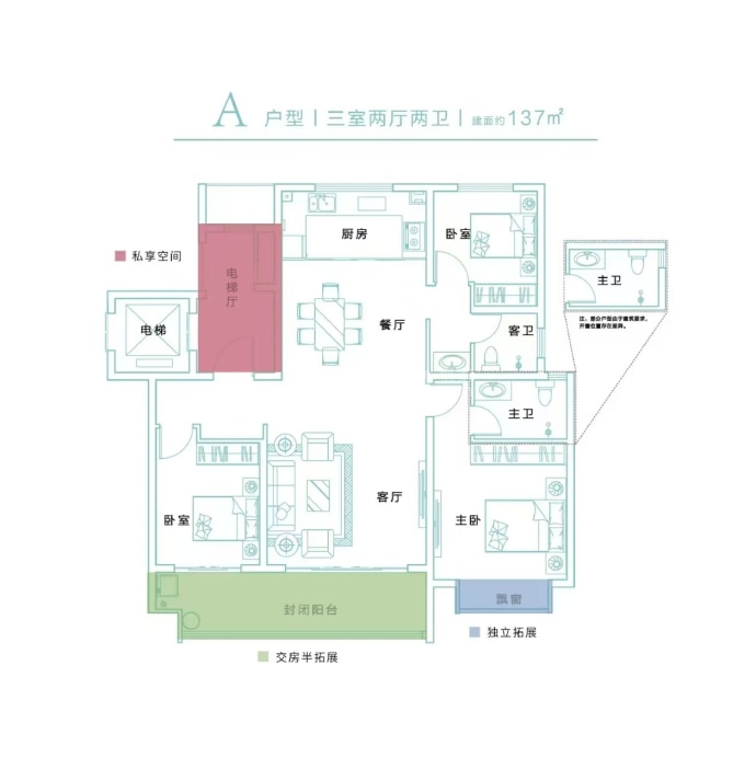 师郯壹号院--建面 137m²