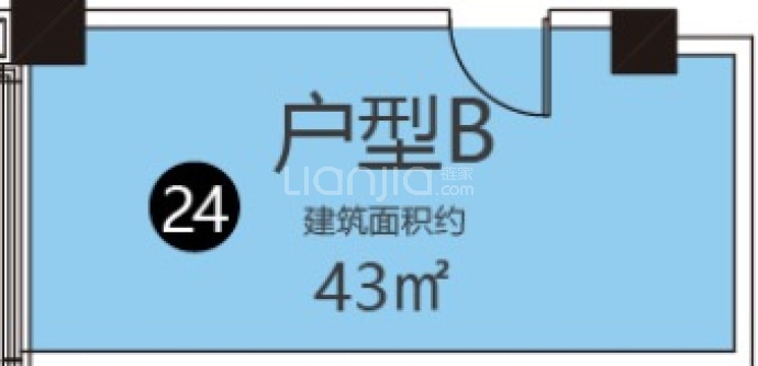 鲁能城峰荟--建面 43m²