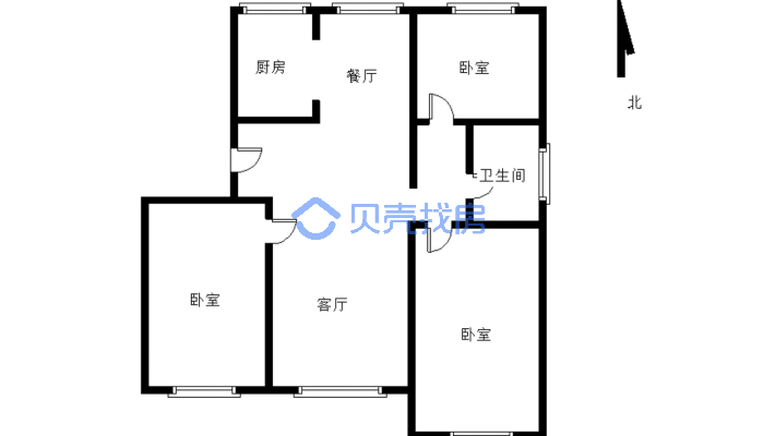 中唐·富山嘉苑 3室2厅 东南-户型图