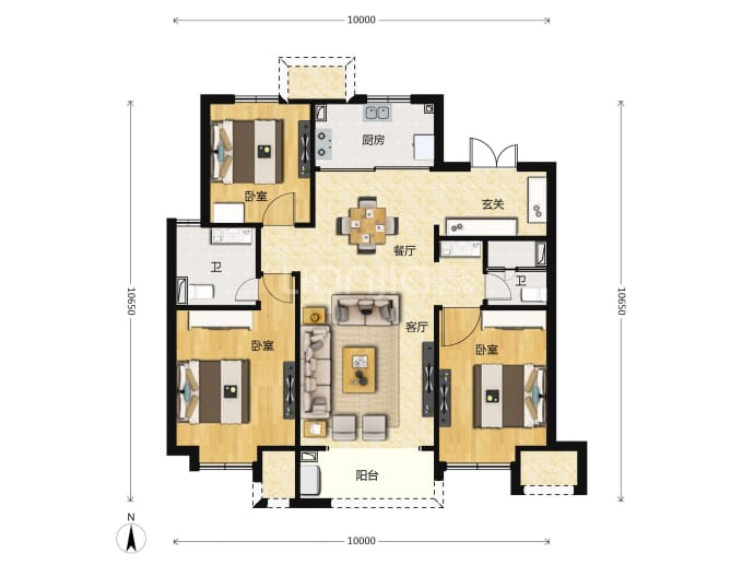 万科翡翠书院--建面 118m²