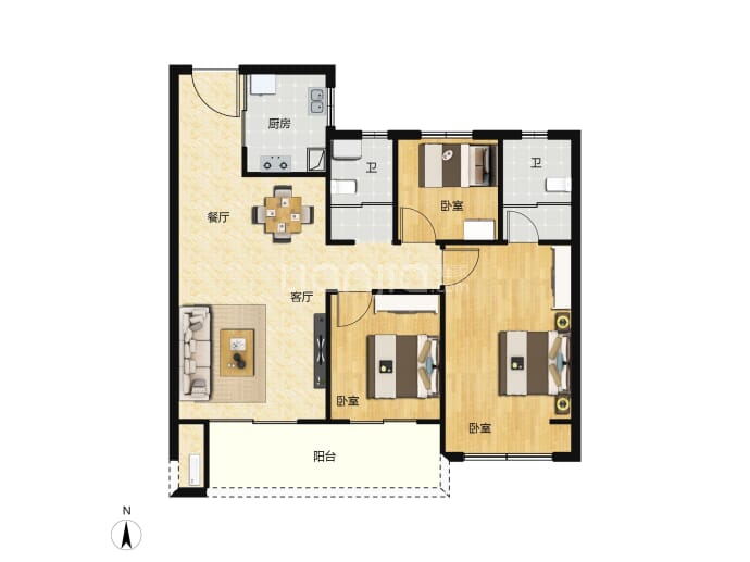 大正·水晶森林二期--建面 99m²