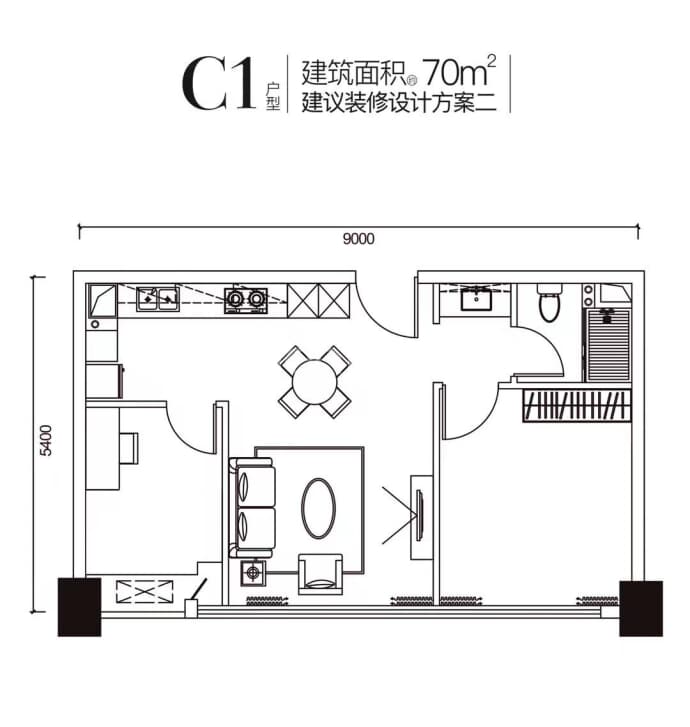 华府悦璟--建面 70m²