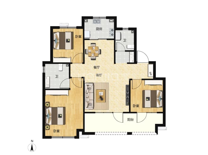 和达·智慧生态城--建面 105m²