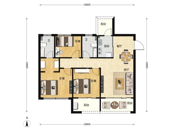 鑫源·珺府--建面 115m²