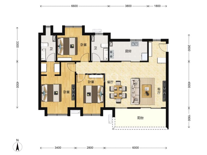 联投国际城--建面 115.41m²