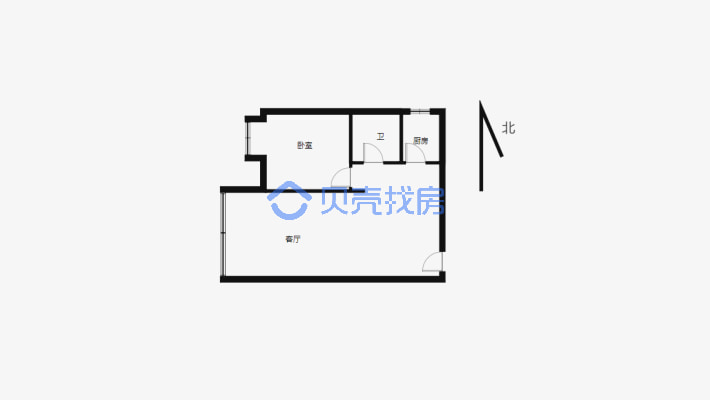 南湖广场 锦江国际旁 公寓性质 可注册公司 66平-户型图
