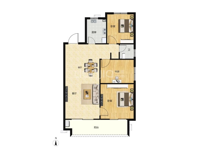 阜丰观澜郡--建面 123m²