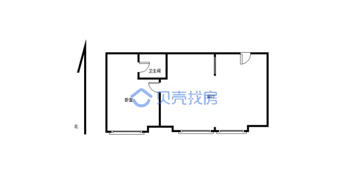 元坤康城，住宅式写字楼，精装修，三间打通，随时看房-户型图