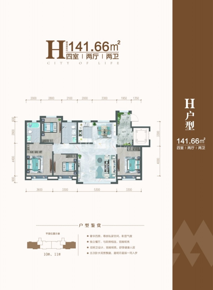 兴桐瀚海峯璟--建面 141.66m²