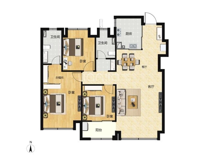 万科朗拾森屿--建面 118m²