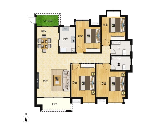 融湾和悦府--建面 128.46m²