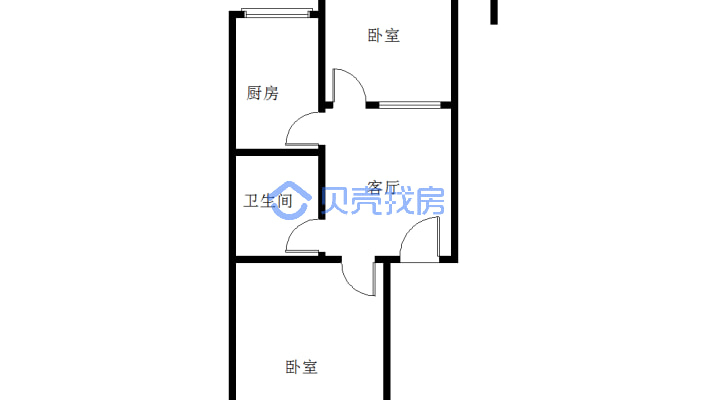 适合陪读，新婚过渡 房子位置好，购物方便，交通便利-户型图