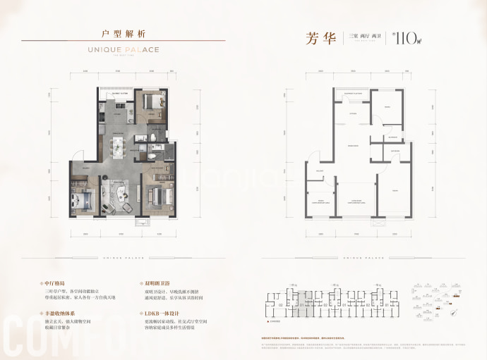 华润置地·中海·九里芳华--建面 110m²