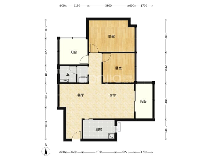 华润置地·润溪花园--建面 80m²