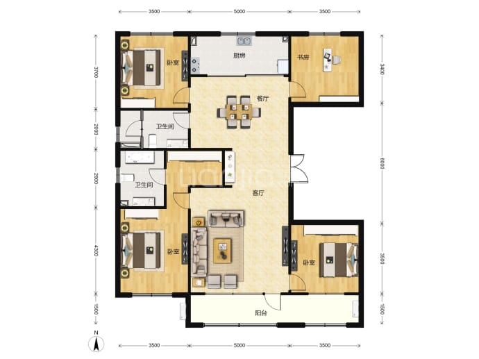 吴中尚玲珑--建面 165m²