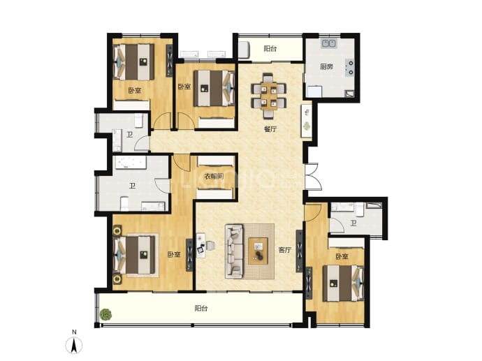 时代汀蓝--建面 197m²