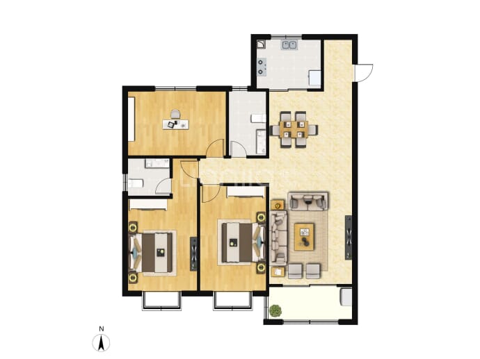 学府花园二期--建面 136.23m²